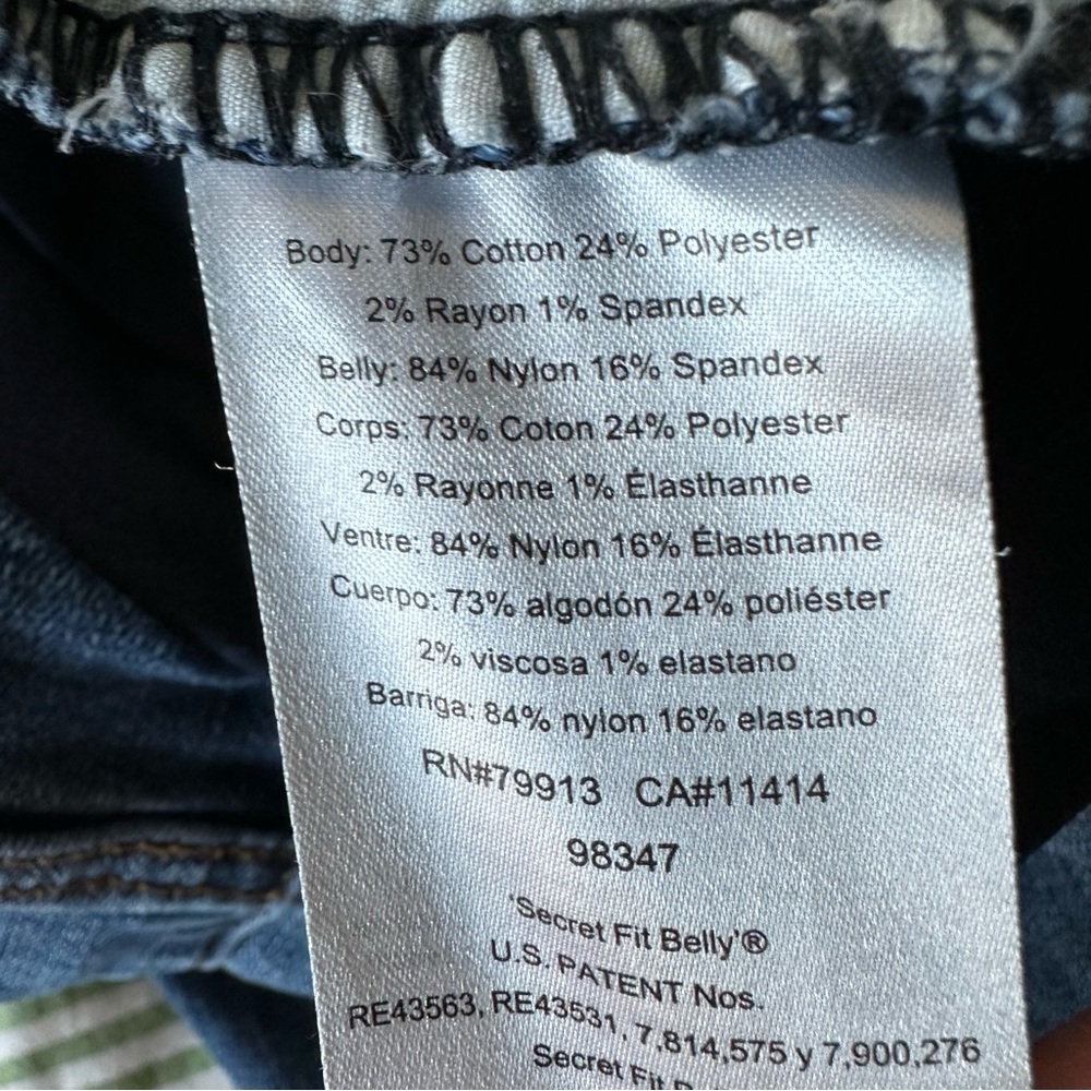 Indigo Blue Raw Hem Straight Leg Maternity Jeans - Picture 6 of 7